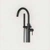 Ryuwanku Freestanding Bathtub Faucet Matte Black Tub Filler Floor Mount Free Sta
