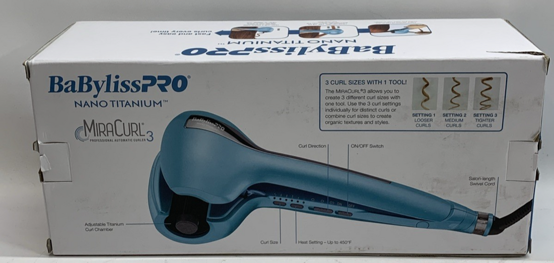 BaBylissPRO Nano Titanium Professional Automatic Curl Machine 3 Curl Settings