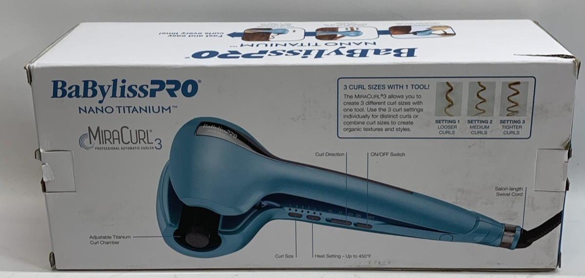 BaBylissPRO Nano Titanium Professional Automatic Curl Machine 3 Curl Settings