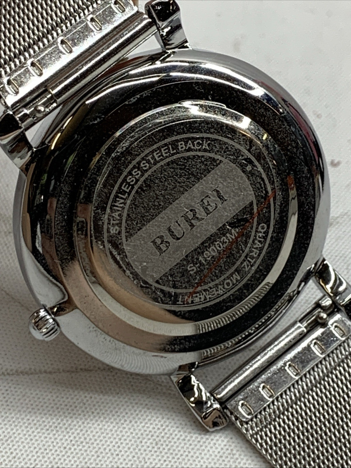 BUREI Men's Wrist Watches Minimalist Analog Quartz Watches for Men with Mesh Ban