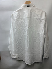 Kenneth Cole Unlisted Men's Dress Shirt Slim Fit Solid Long Sleeve Size L White