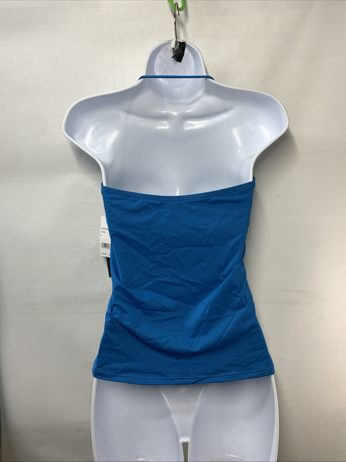 La Blanca Island Goddess Bandeau Tankini Swimsuit Top Women's Ocean - Size 6