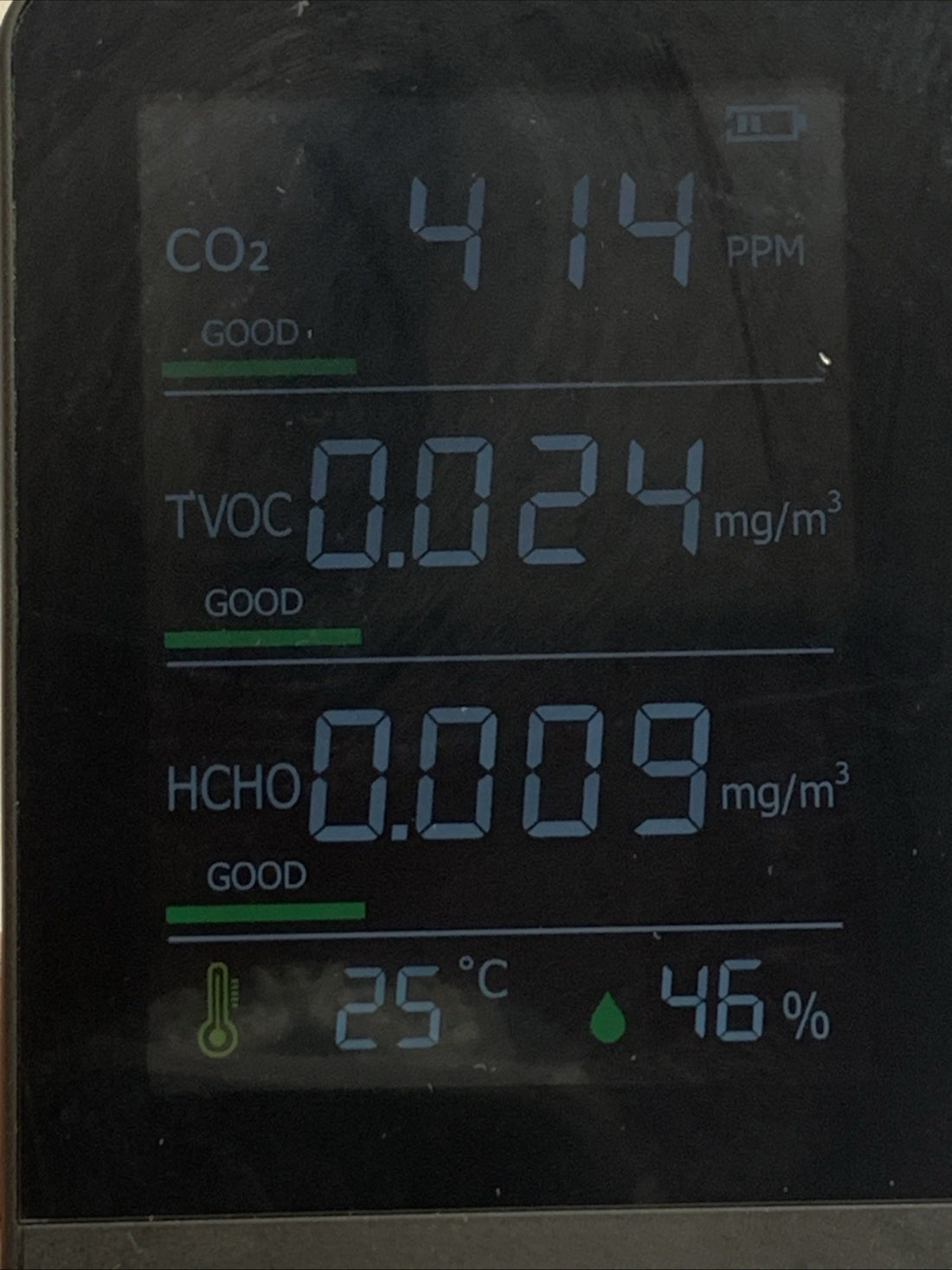 PinoTec AK3 Air Quality Monitor Professional & Accurate CO2 TVOC HCHO Humidity
