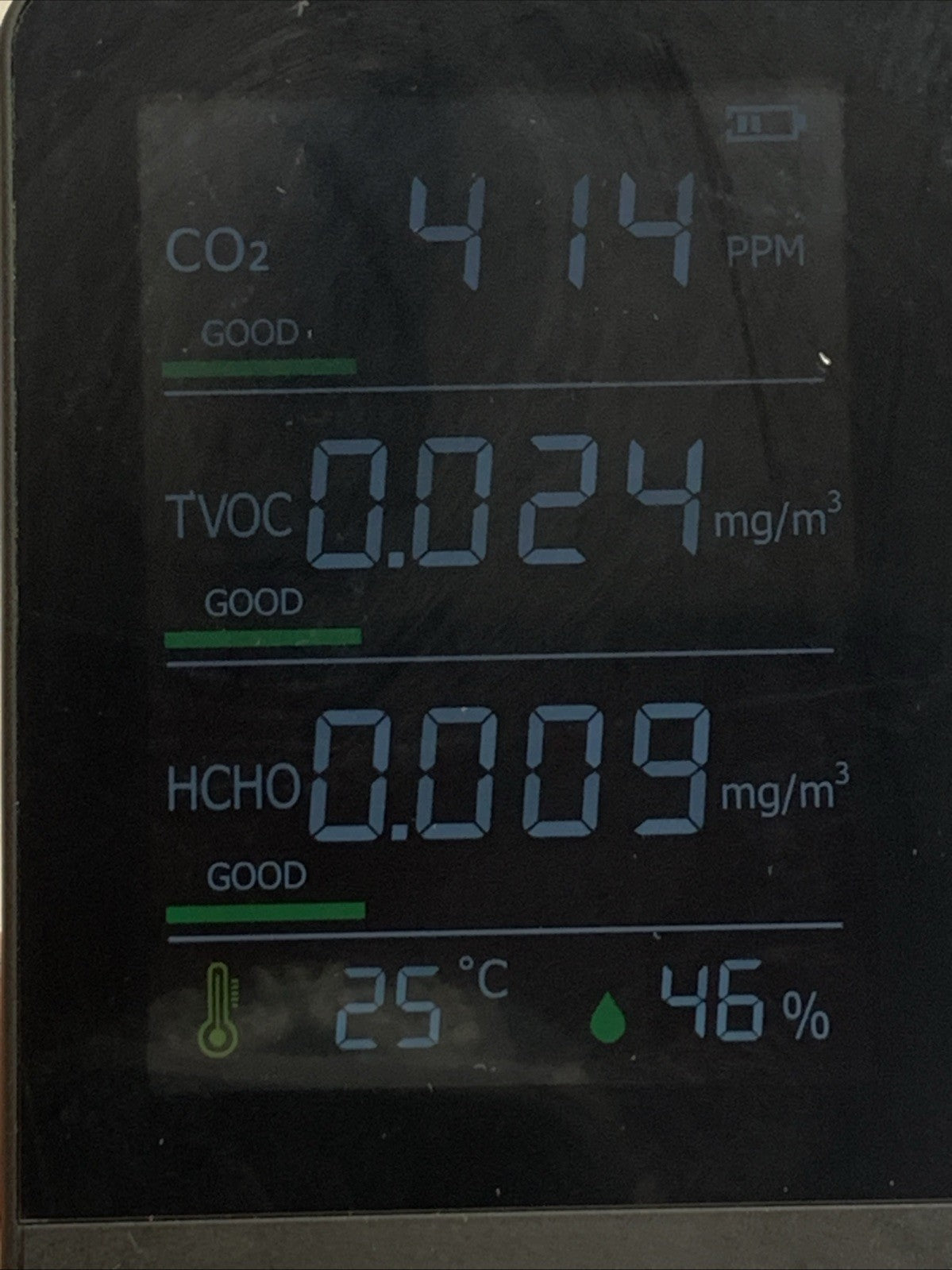 PinoTec AK3 Air Quality Monitor Professional & Accurate CO2 TVOC HCHO Humidity
