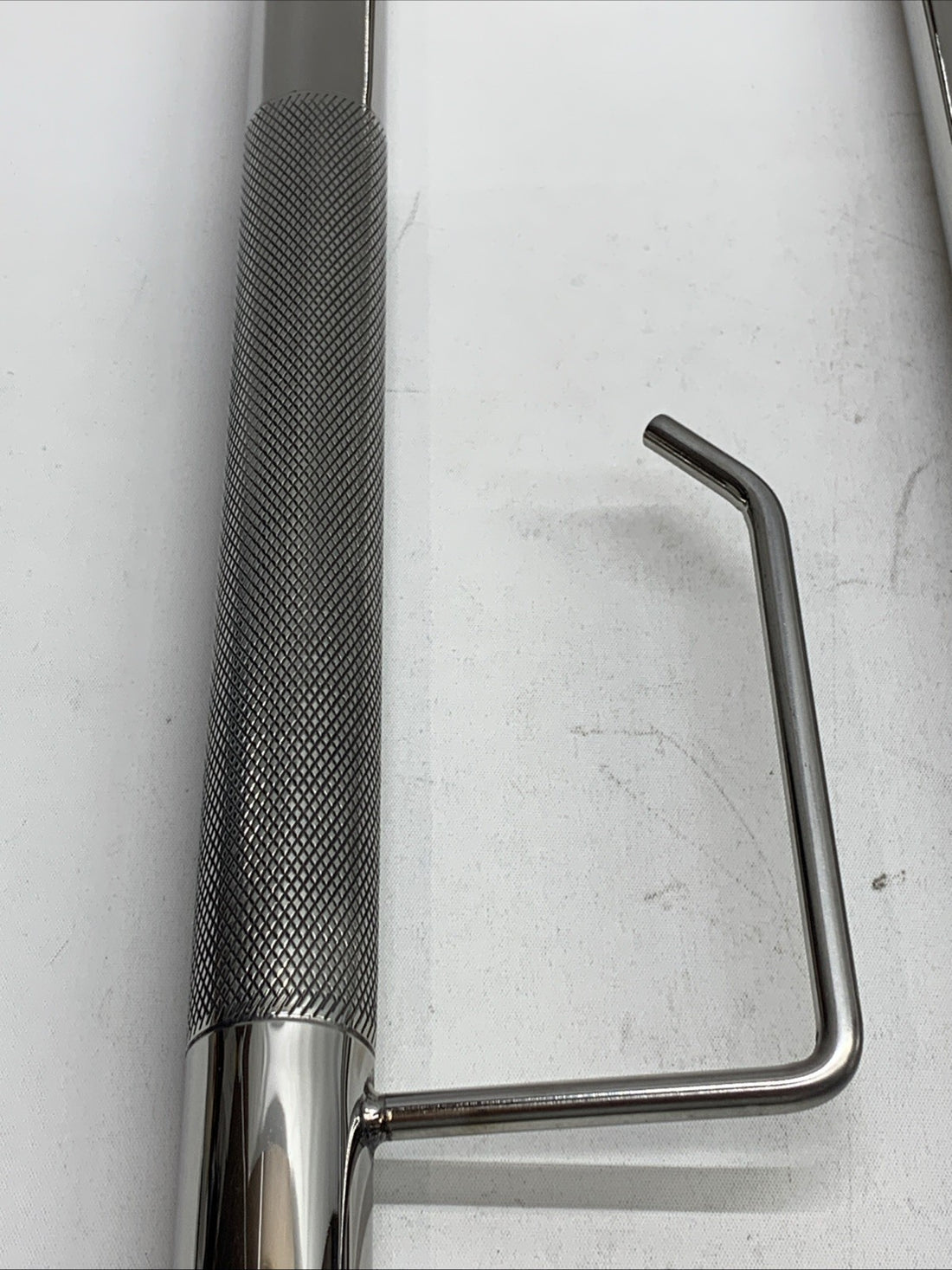 Zynuhmo Toilet Grab Bar w/Leg 24x27.5 Knurled Stainless with Toilet Paper Holder