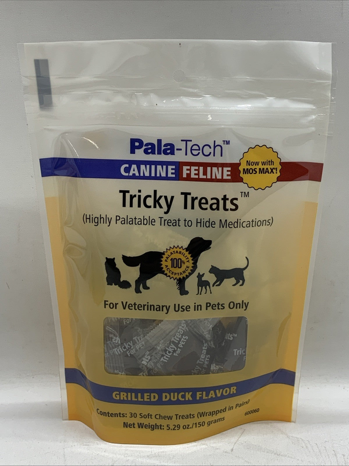 Soft Dog & Cat Treats with Grilled Duck Flavor 30 Chewy Easy to Swallow - 3 PACK