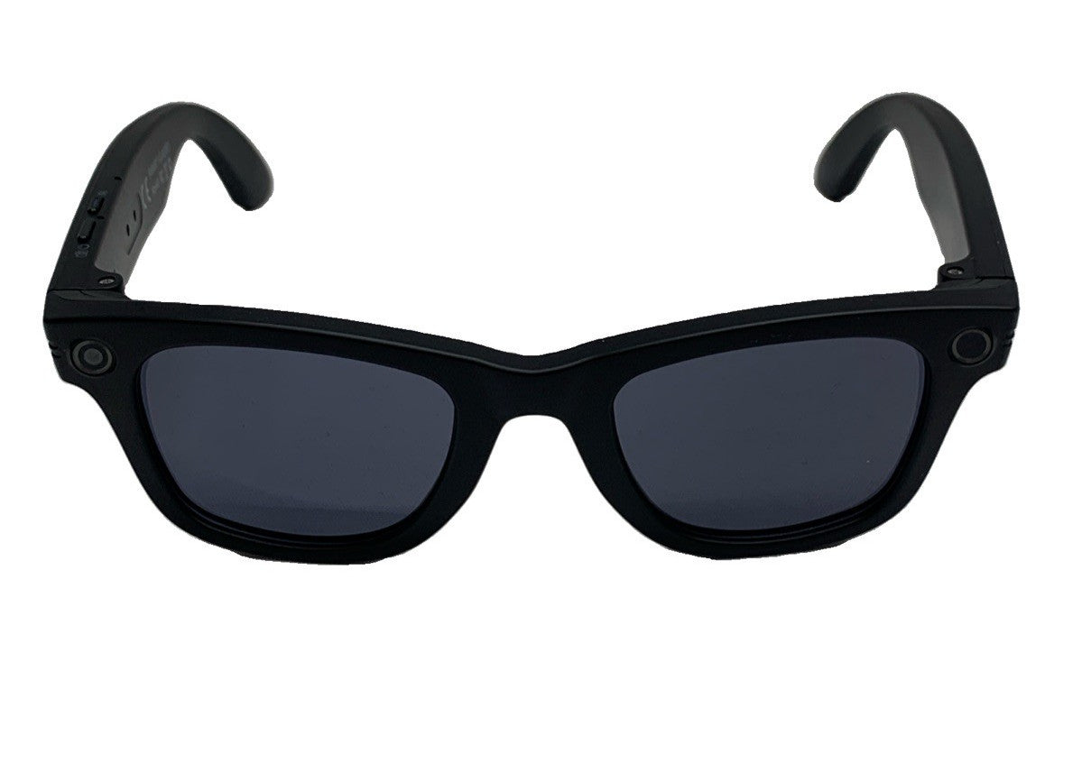 W610 Smart Glasses Black Frame Sunglasses Dual-mic Noise Cancellation w/Camera