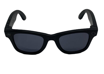 W610 Smart Glasses Black Frame Sunglasses Dual-mic Noise Cancellation w/Camera