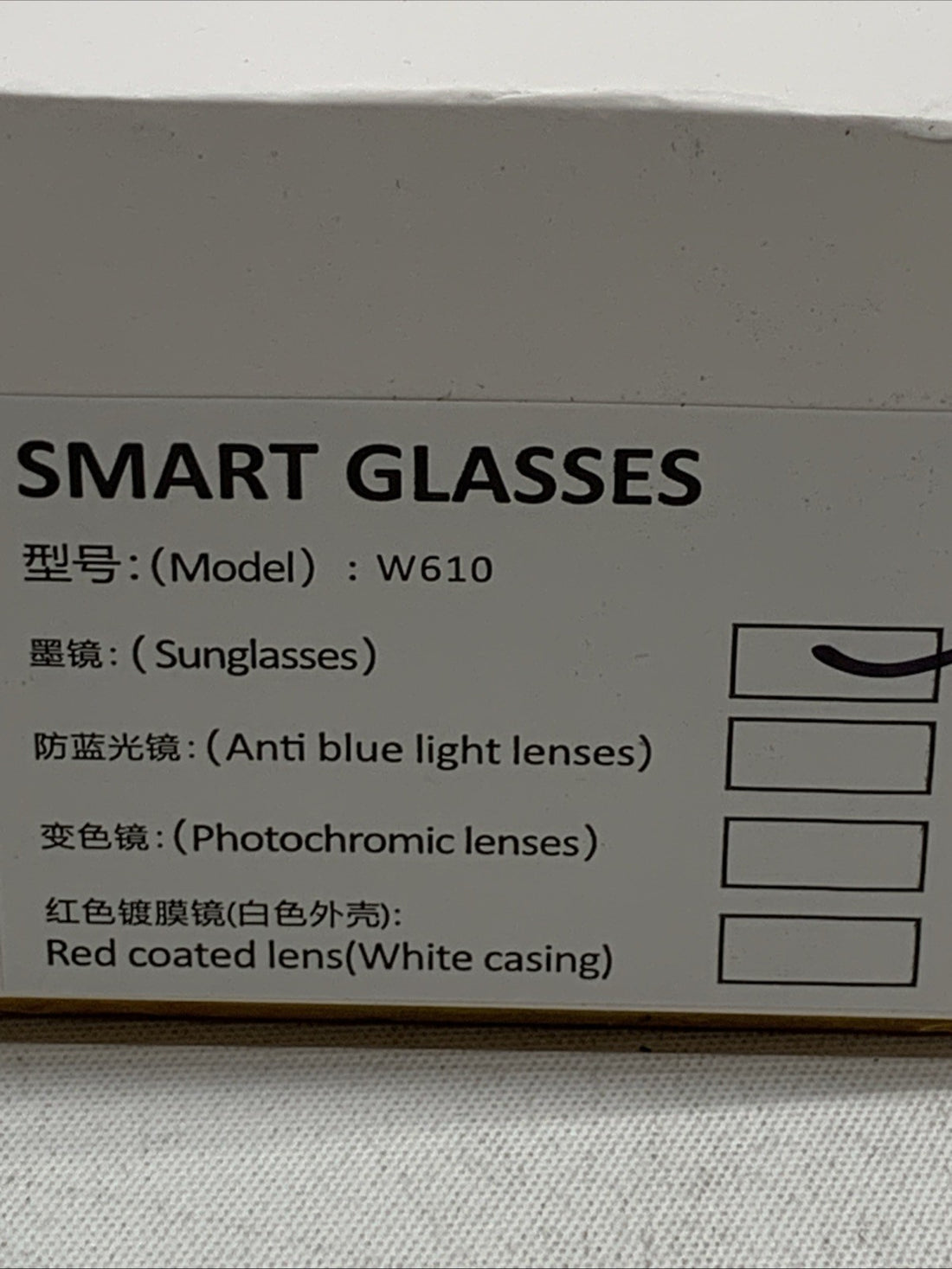 W610 Smart Glasses Black Frame Sunglasses Dual-mic Noise Cancellation w/Camera