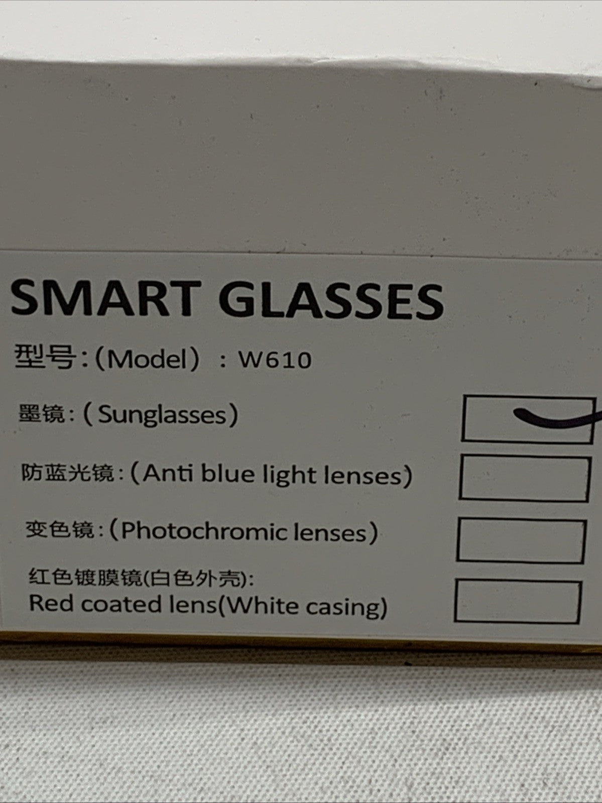 W610 Smart Glasses Black Frame Sunglasses Dual-mic Noise Cancellation w/Camera