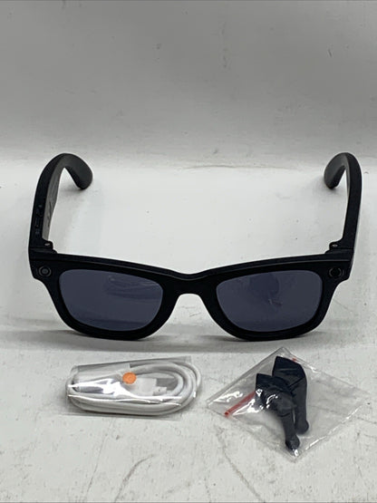 W610 Smart Glasses Black Frame Sunglasses Dual-mic Noise Cancellation w/Camera