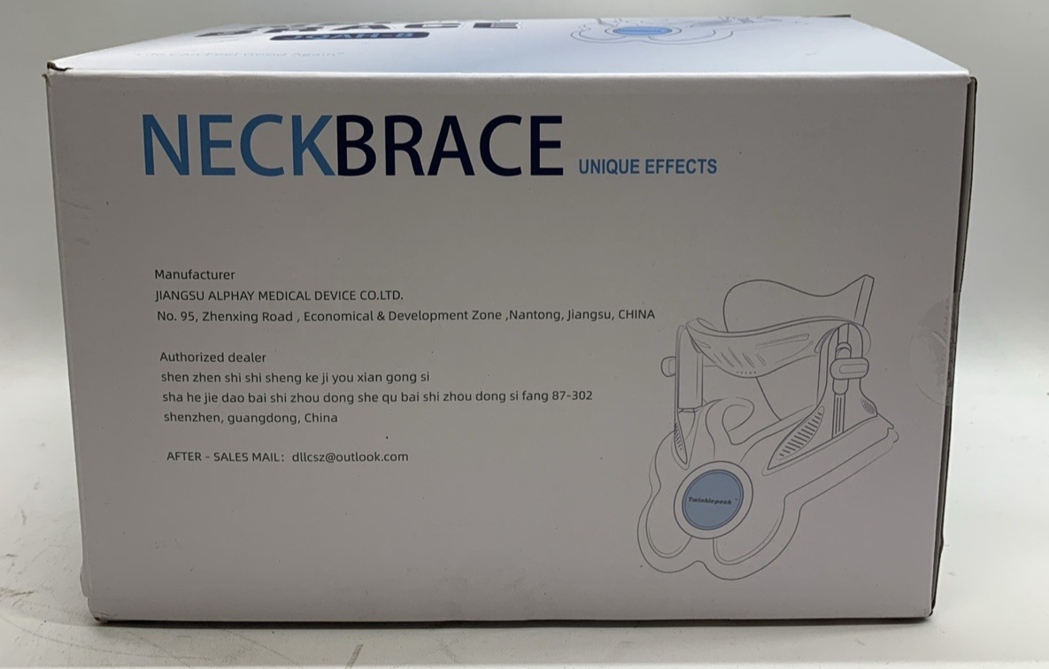 Twinklepoch Cervical Neck Traction Device Brace Light Adjustable HandPump JQAH-8