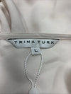 Trina Turk Women's Soho Top Women's Long Sleeve Blouse Shirt Casual Size L Beige
