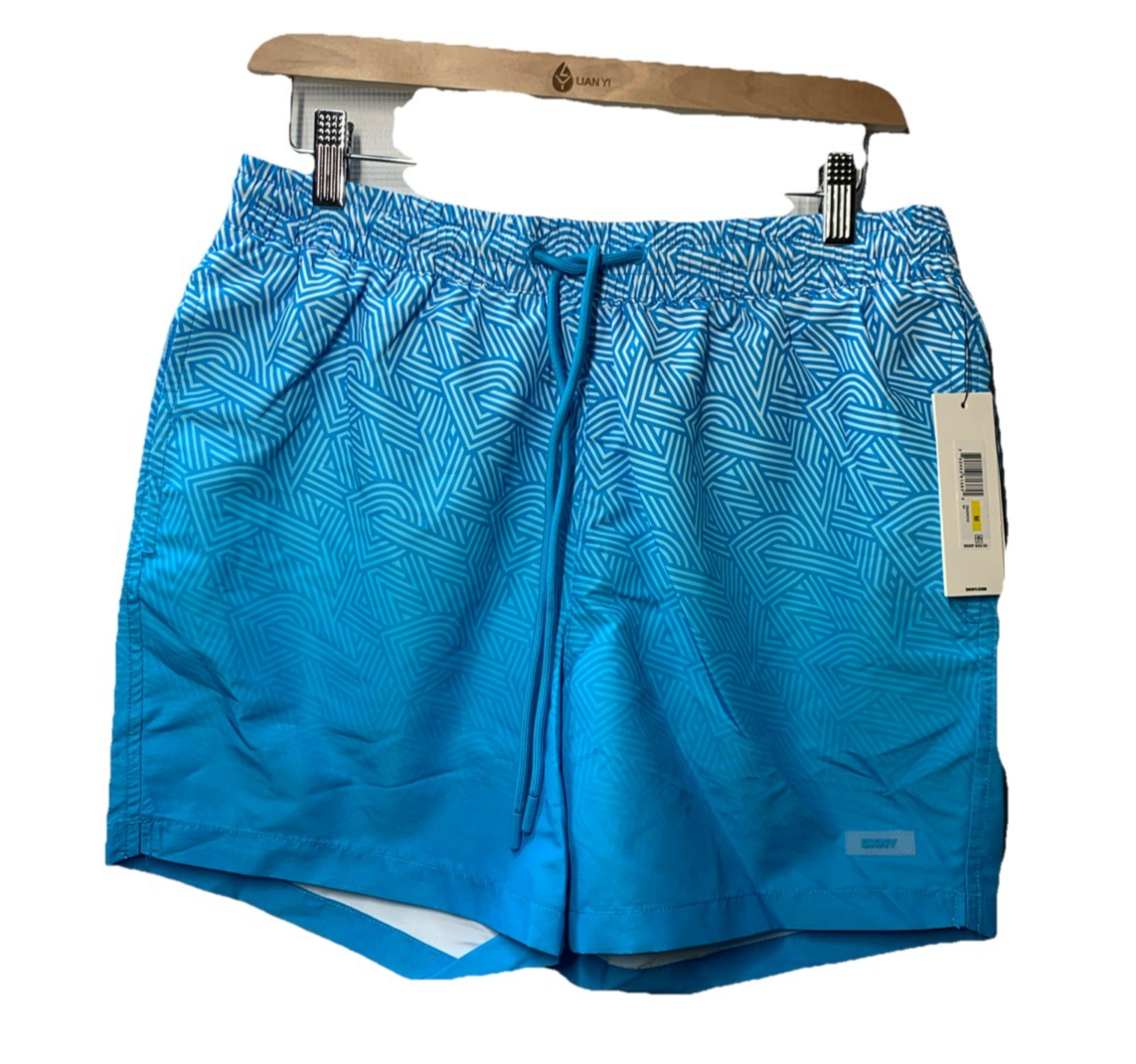 DKNY Men's Blue Swim Short Trunks Board Shorts Quick Dry Size Medium Swimwear