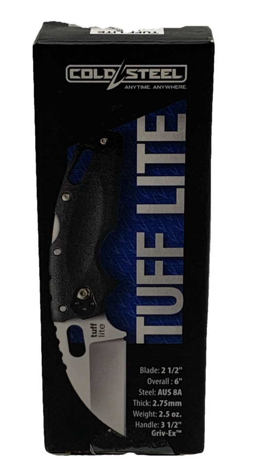 ColdSteel Tuff Lite Plain Edge Drop Point Folding Pocket Knife 20LT 2-1/2" Blade