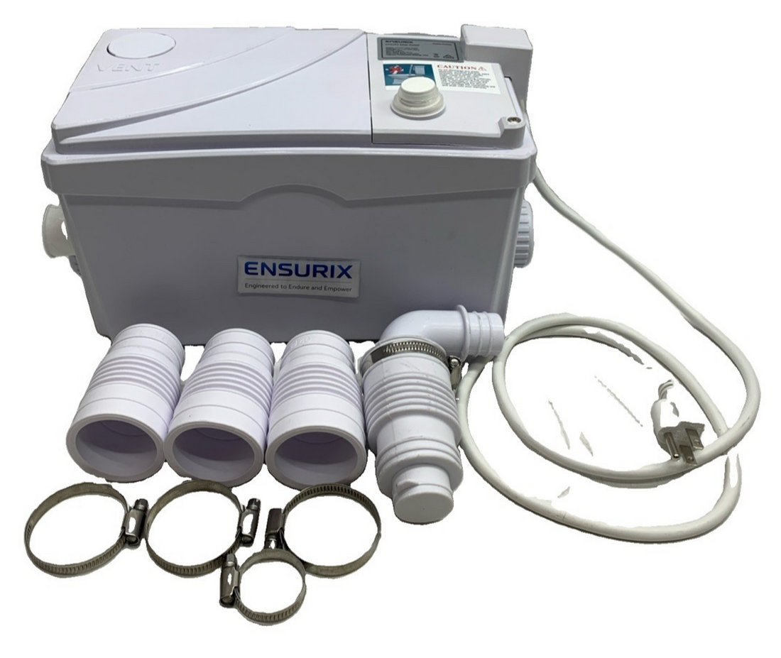 Ensurix Utility Sink Pump 1600GPH Drain System 500W Under-Basin Gray Water Unit