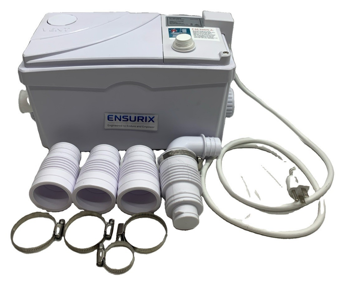 Ensurix Utility Sink Pump 1600GPH Drain System 500W Under-Basin Gray Water Unit