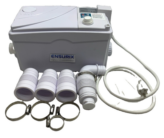 Ensurix Utility Sink Pump 1600GPH Drain System 500W Under-Basin Gray Water Unit