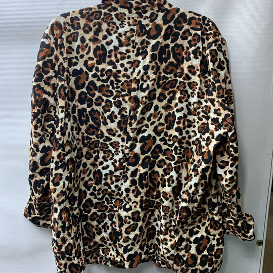 MULTIPLES Women's 3 Quarters Sleeve Lapel Front Welt Pocket Jacket Shirt Size XL