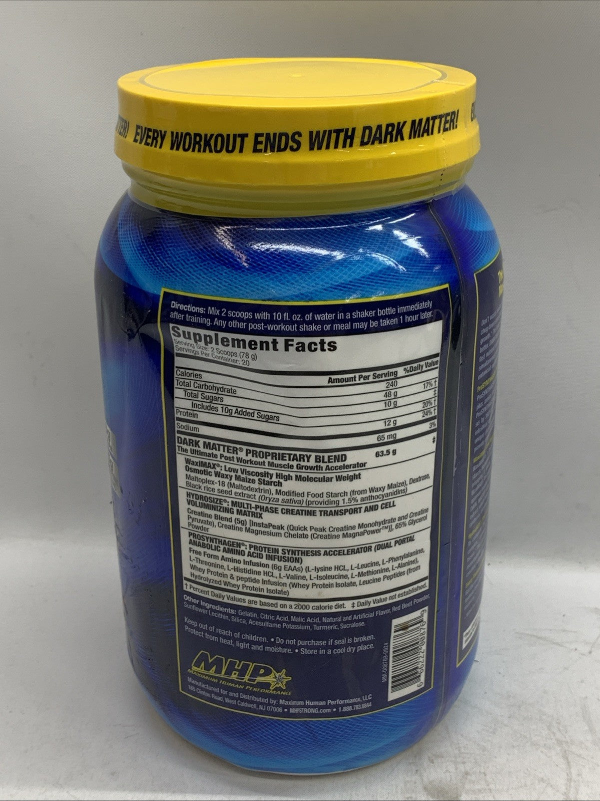 MHP Dark Matter® Post-Workout Muscle Growth Accelerator Fruit Punch 3.44 lbs