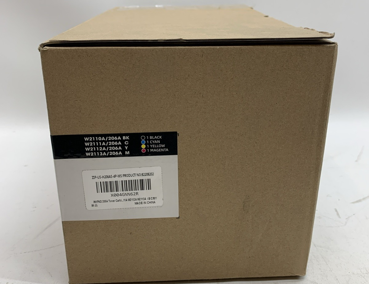 Replacement CYMBK for HP 206A Toner Cartridges for Color Laser Jet Pro - 4 Pack