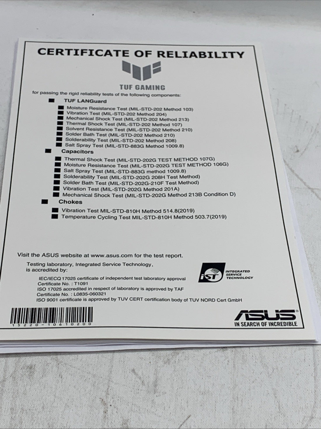 ASUS TUF Gaming Z790-Plus WiFi LGA 1700 Intel DDR5 ATX Gaming Motherboard Mobo