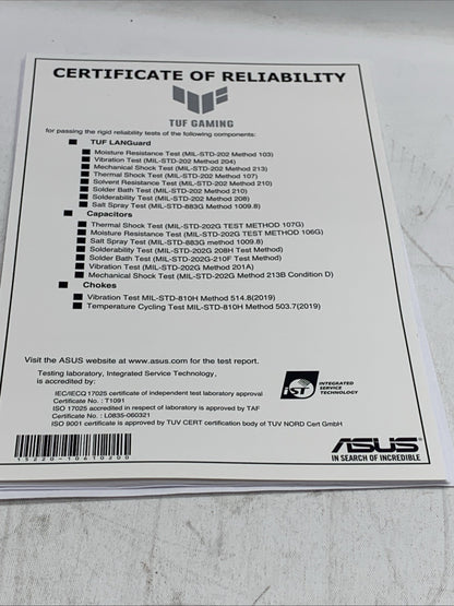 ASUS TUF Gaming Z790-Plus WiFi LGA 1700 Intel DDR5 ATX Gaming Motherboard Mobo