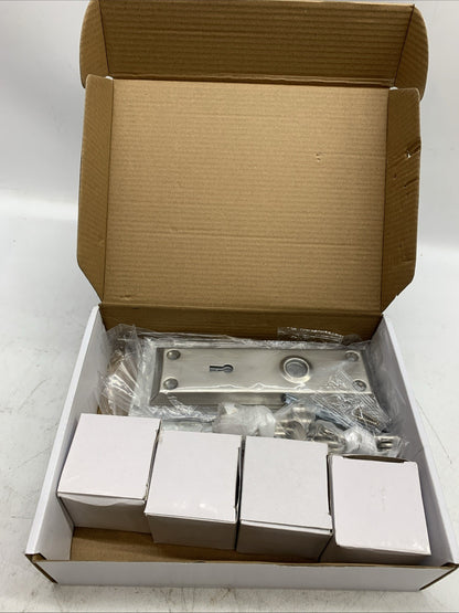 Mortise Lock Set for Interior Door Durable with Crystal Glass Door Knobs 2 Pack