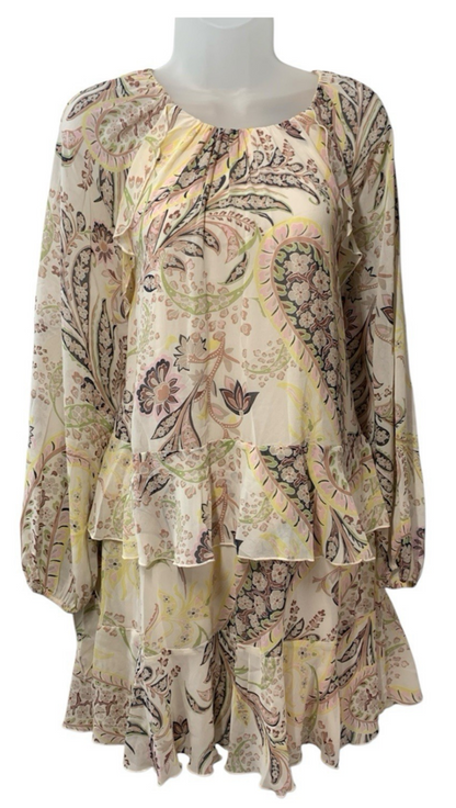 BCBG Women's Balloon Long Sleeve High Neck Knee Length Mini Dress Cocktail 14
