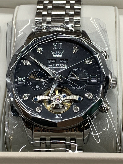 OLEVS 6621G Automatic Men Watch Self Winding Mechanical Moon Phase Business