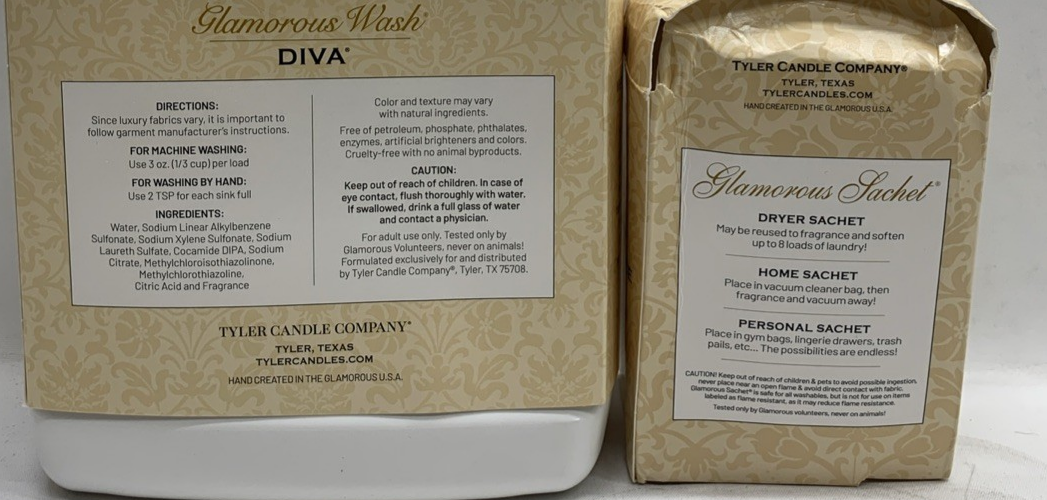 Glamorous Diva Laundry Detergent 1892g with Sachet, Phosphate-Free, Scented