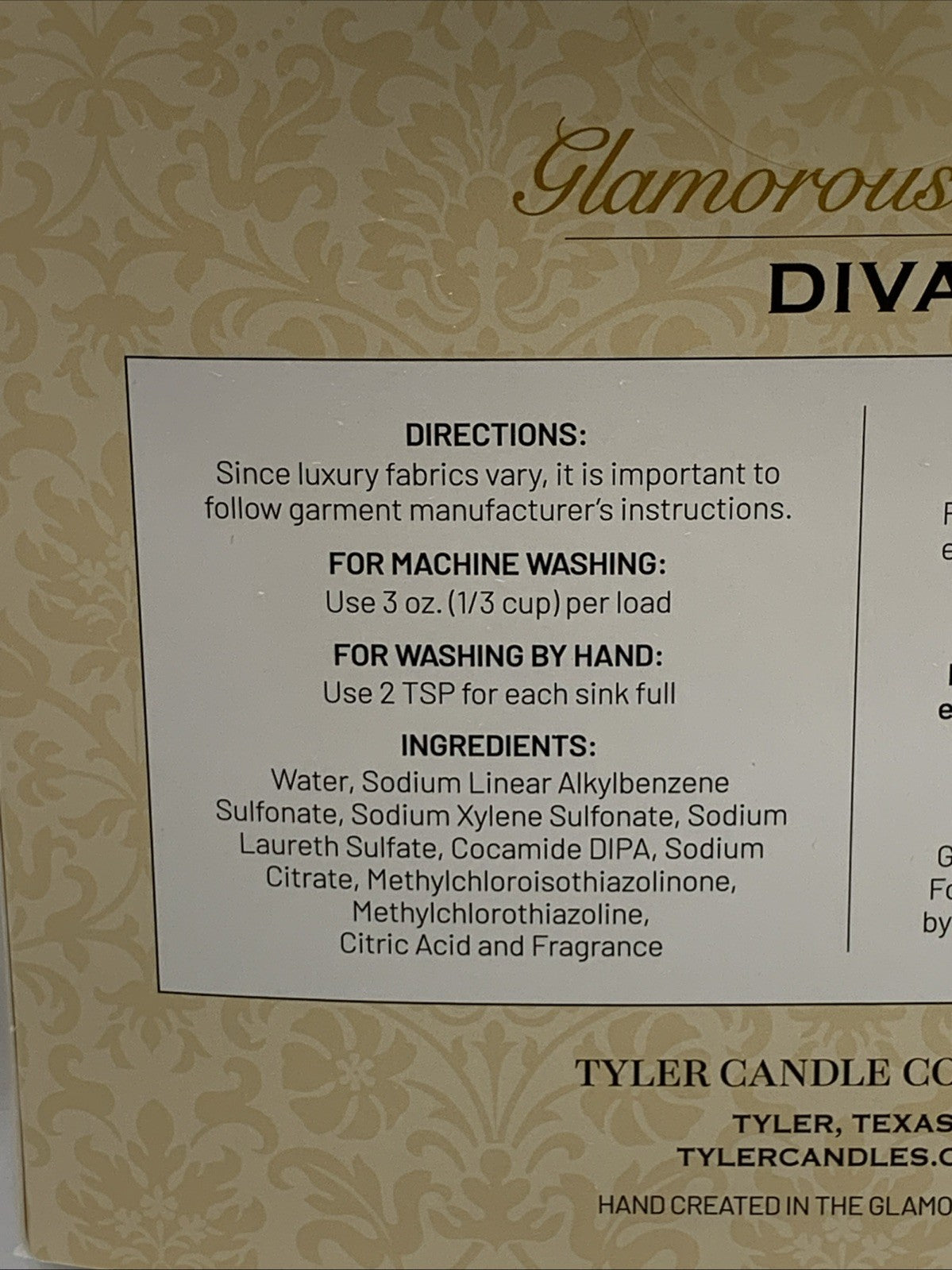 Glamorous Diva Laundry Detergent 1892g with Sachet, Phosphate-Free, Scented