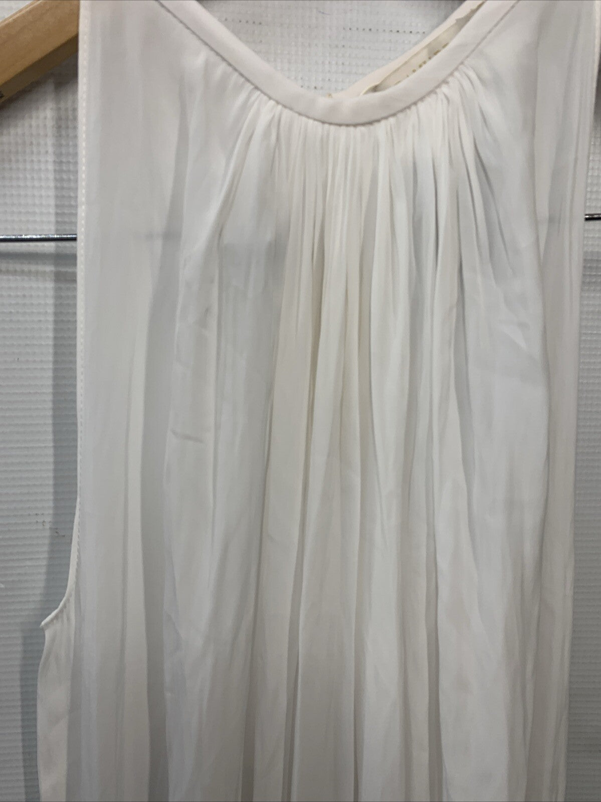 Ramy Brook Paris Women's Sleeveless Dress White XSmall Elastic Waist for Parties