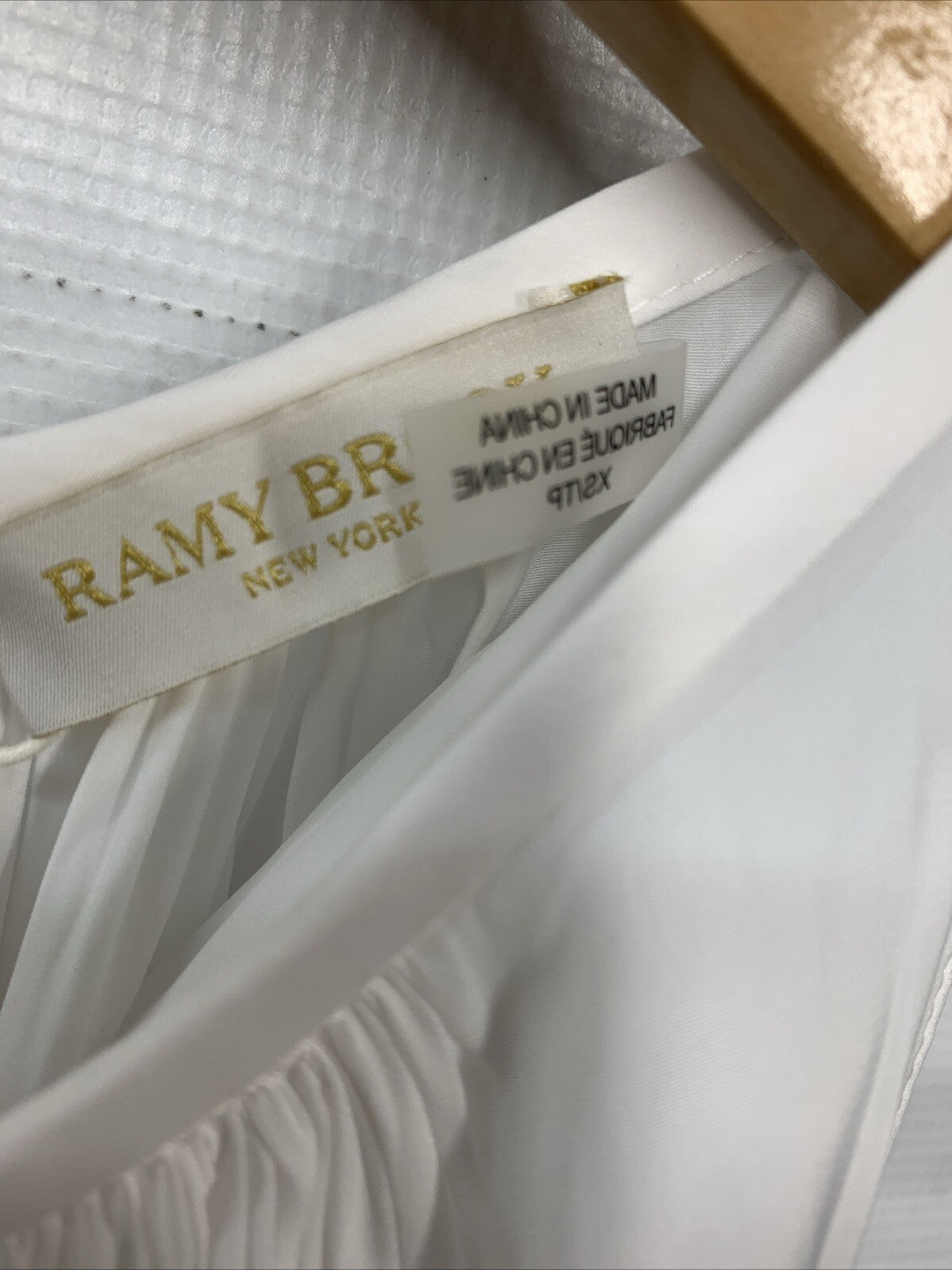 Ramy Brook Paris Women's Sleeveless Dress White XSmall Elastic Waist for Parties