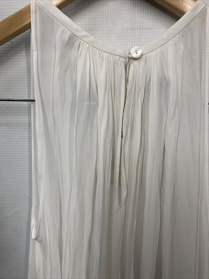 Ramy Brook Paris Women's Sleeveless Dress White XSmall Elastic Waist for Parties
