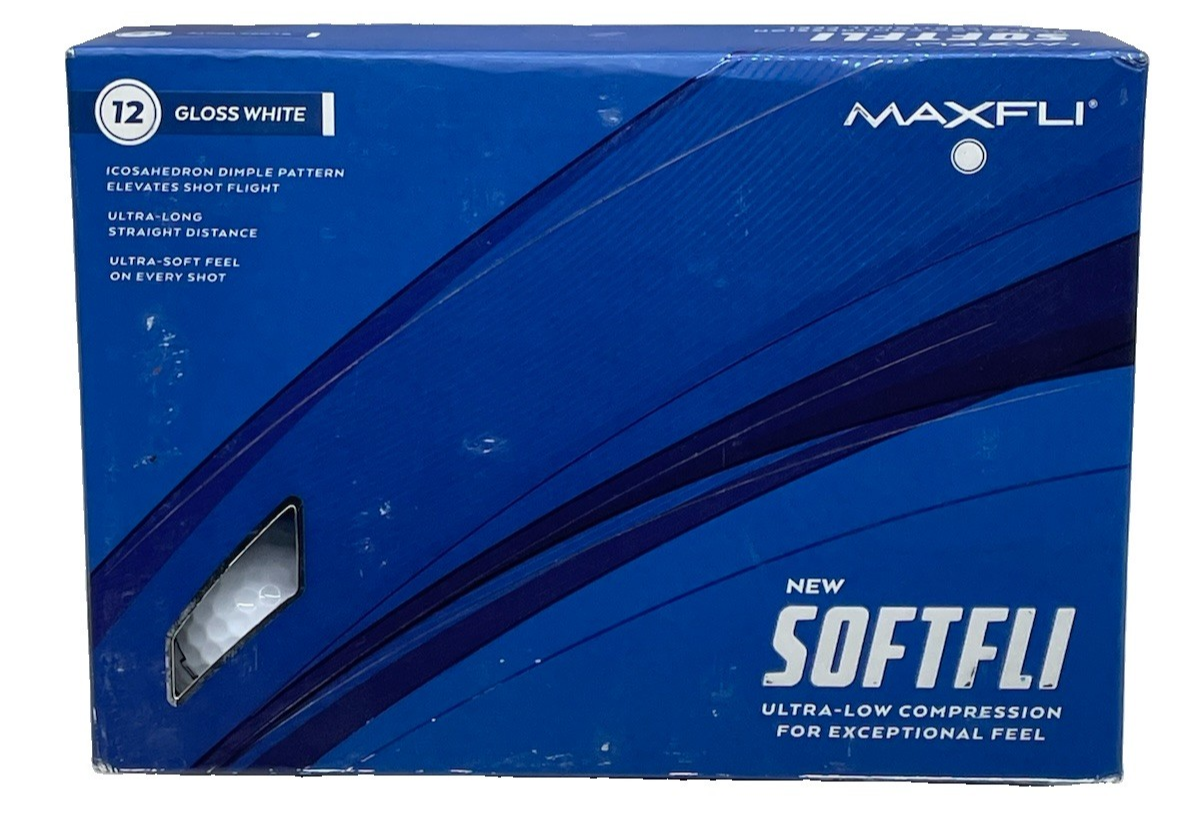 MAXFLI SOFTFLI Ultra-low Compression Golf Balls Gloss White 12 Pack - Lot Of 4