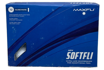 MAXFLI SOFTFLI Ultra-low Compression Golf Balls Gloss White 12 Pack - Lot Of 4