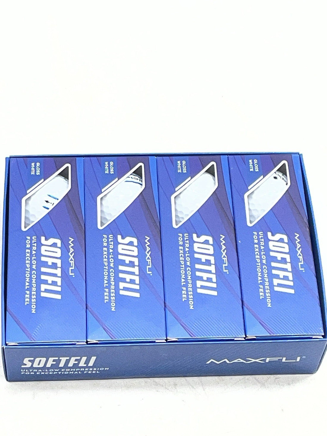 MAXFLI SOFTFLI Ultra-low Compression Golf Balls Gloss White 12 Pack - Lot Of 4