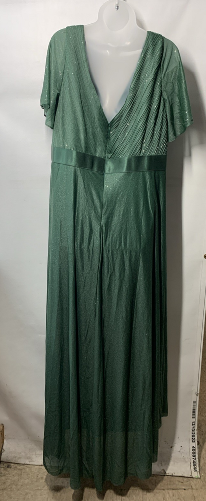 Ever-Pretty Chiffon Formal Evening Dresses for Curvy Women V-neck Plus Size 24