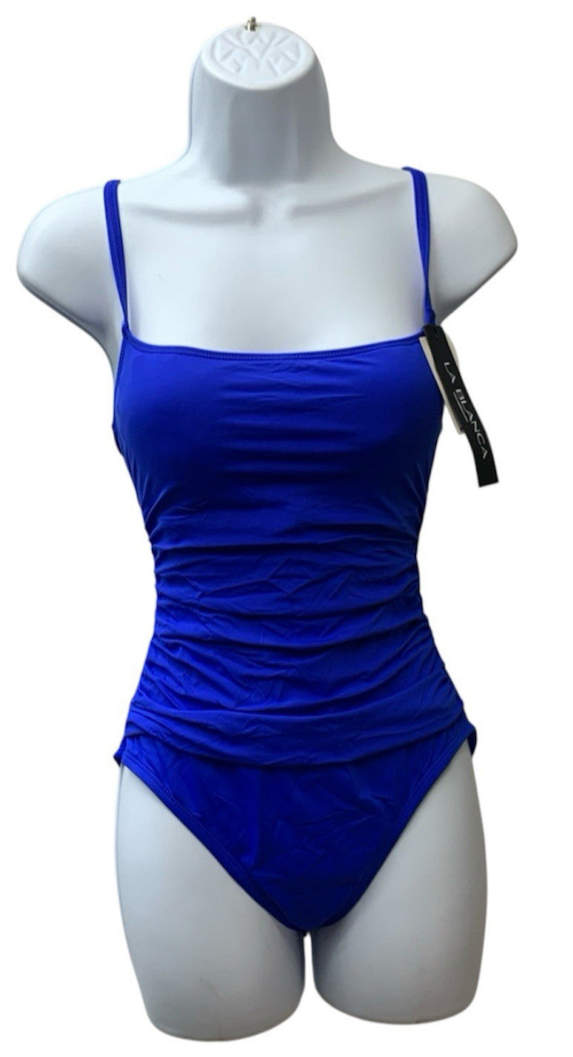 La Blanca One Piece Swimsuit Island Goddess Sapphire Slim Fit Bathing Suit 6