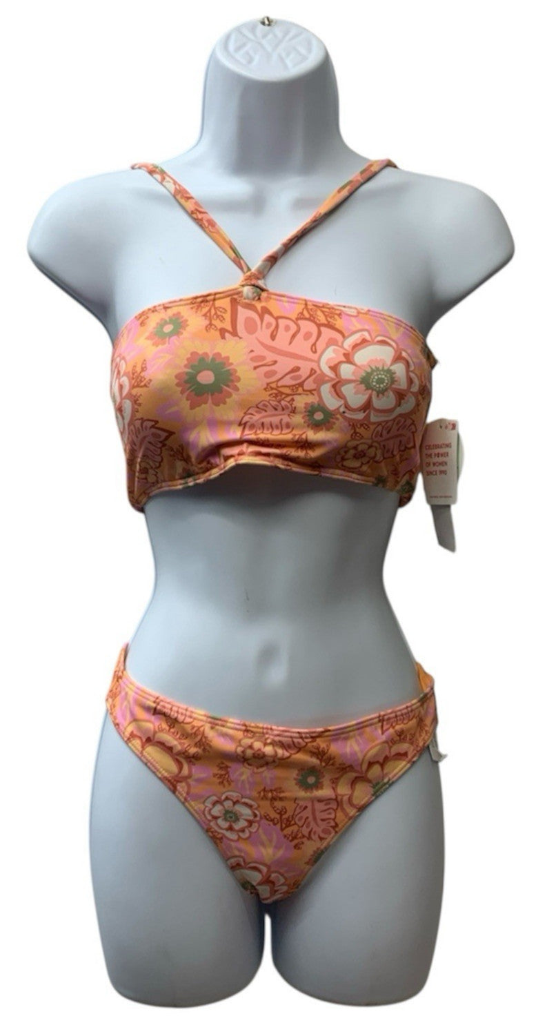 Roxy Girls' Two Piece Bikini Swimsuit, UPF 50+ Sun Protection, Quick-Dry Size 14