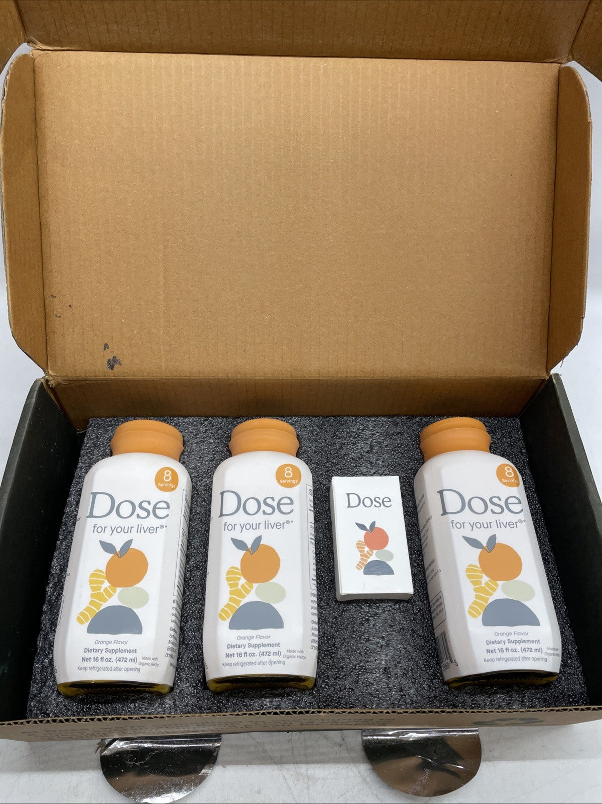 Dose for Your Liver Cleanse Detox & Repair Orange Flavor 16oz Bottle 3 Pack