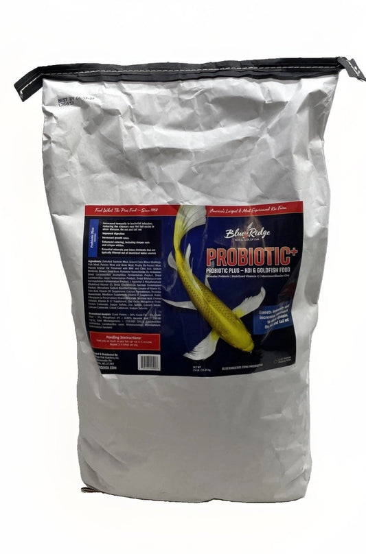 Blue Ridge Koi Fish Food, Probiotic Plus Formula 3/16" Pellets 25lbs 36% Protein