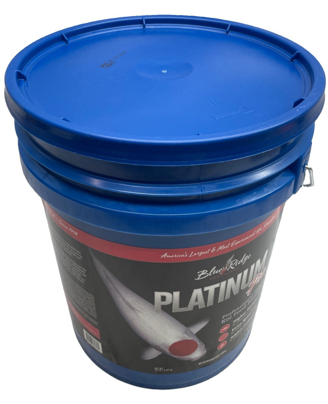 Blue Ridge Koi Platinum Pro 41% Protein Fish Food Formula 3/16" Pellets 14lbs