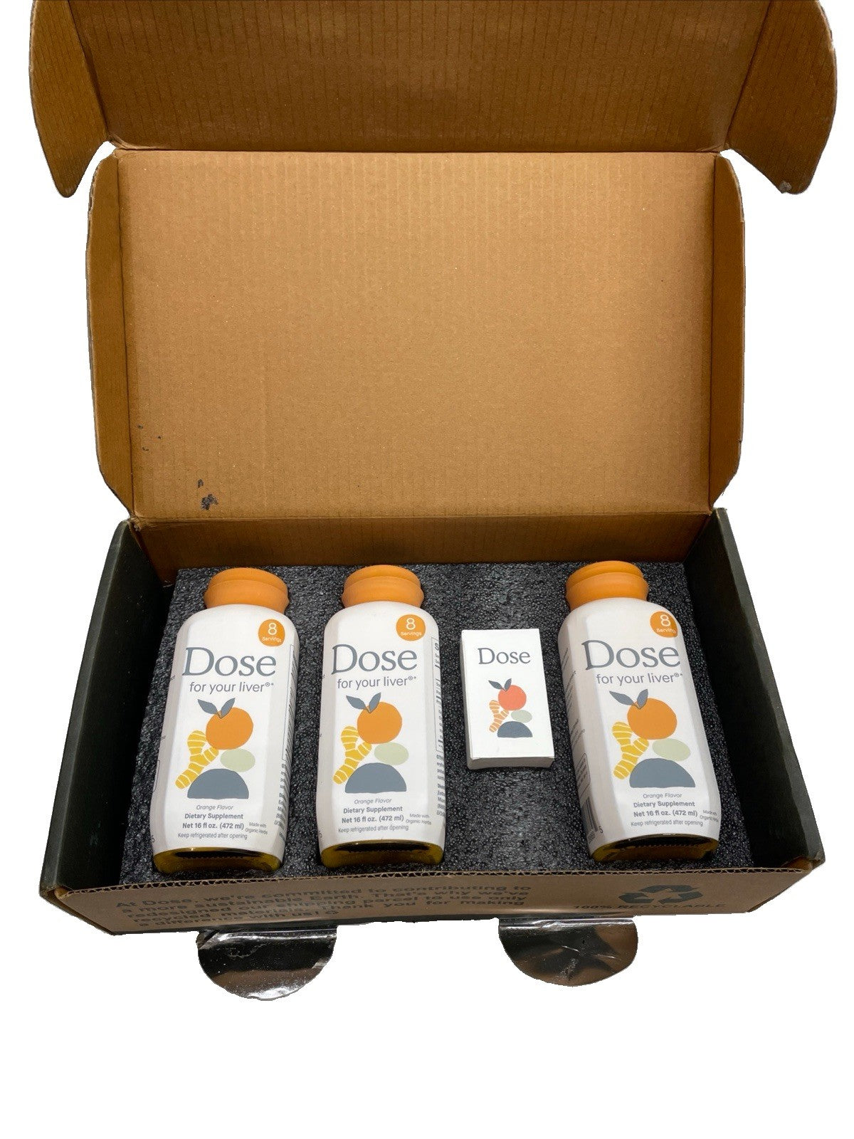 Dose for Your Liver Cleanse Detox & Repair Orange Flavor 16oz Bottle 3 Pack