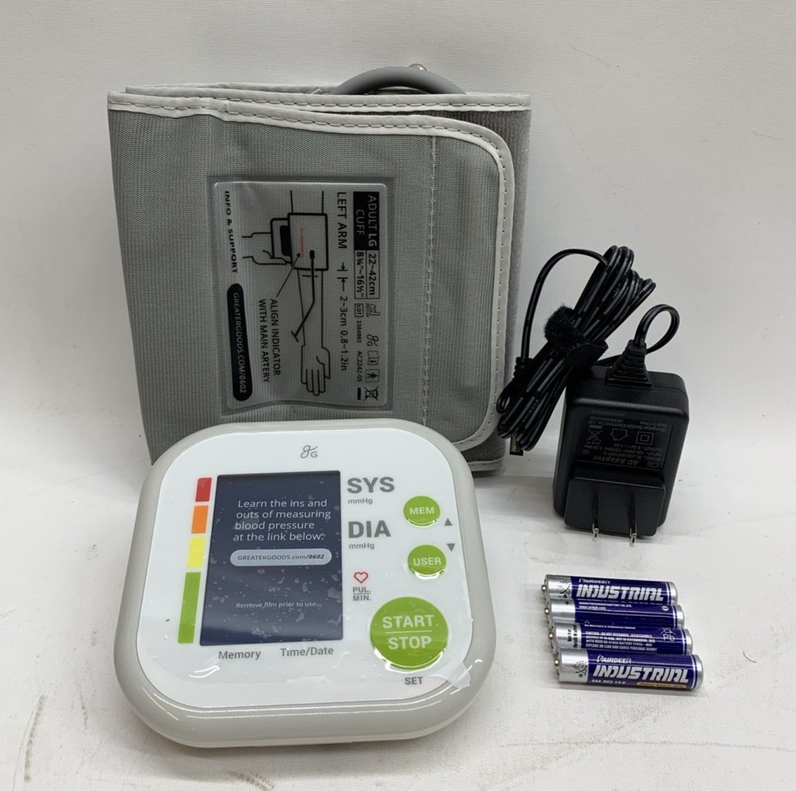 Greater Goods Blood Pressure Monitor Complete BP Machine Kit Portable with Case