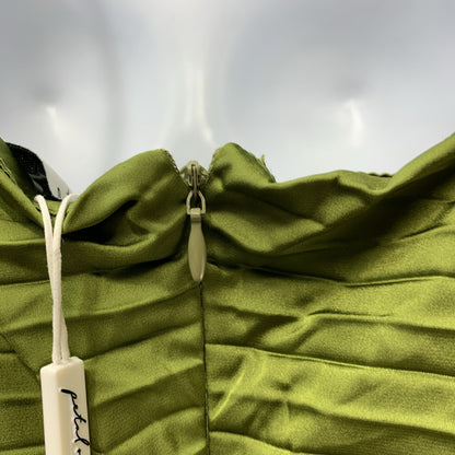 Petal & Pup Naira Pleated Satin Maxi Dress Palm Green Formal Wedding Size 8