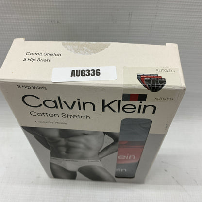 Calvin Klein Cotton Stretch Hip Briefs Quick Dry /Wicking Size XL - 3 PACK