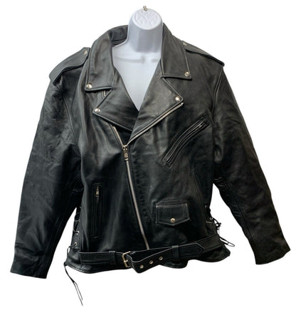 Milwaukee Leather SH1011 Mens Premium Black Motorcycle Riders Leather Jacket 3XL