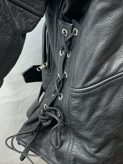 Milwaukee Leather SH1011 Mens Premium Black Motorcycle Riders Leather Jacket 3XL